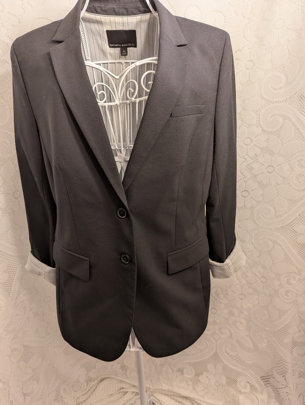 Women's Banana Republic Black Blazer - Size 10, Classic Tailored Style